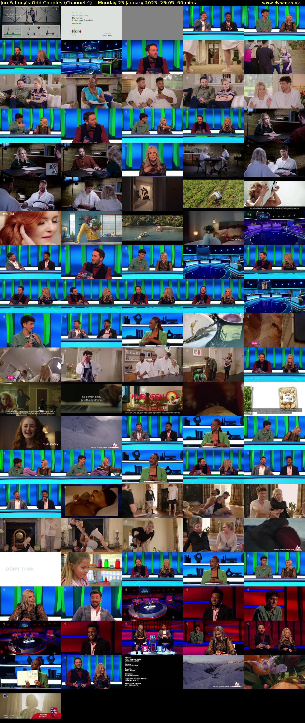 Jon & Lucy's Odd Couples (Channel 4) Monday 23 January 2023 23:05 - 00:05