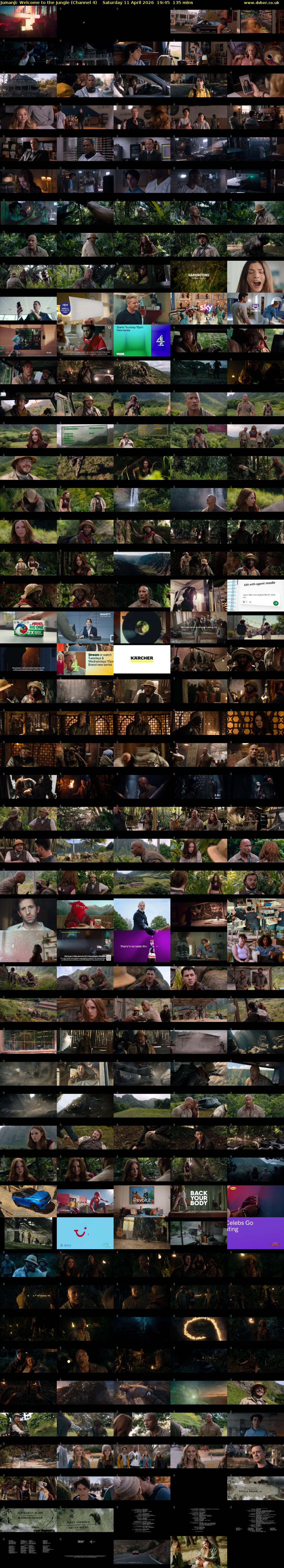 Jumanji: Welcome to the Jungle (Channel 4) Saturday 11 April 2026 19:45 - 22:00