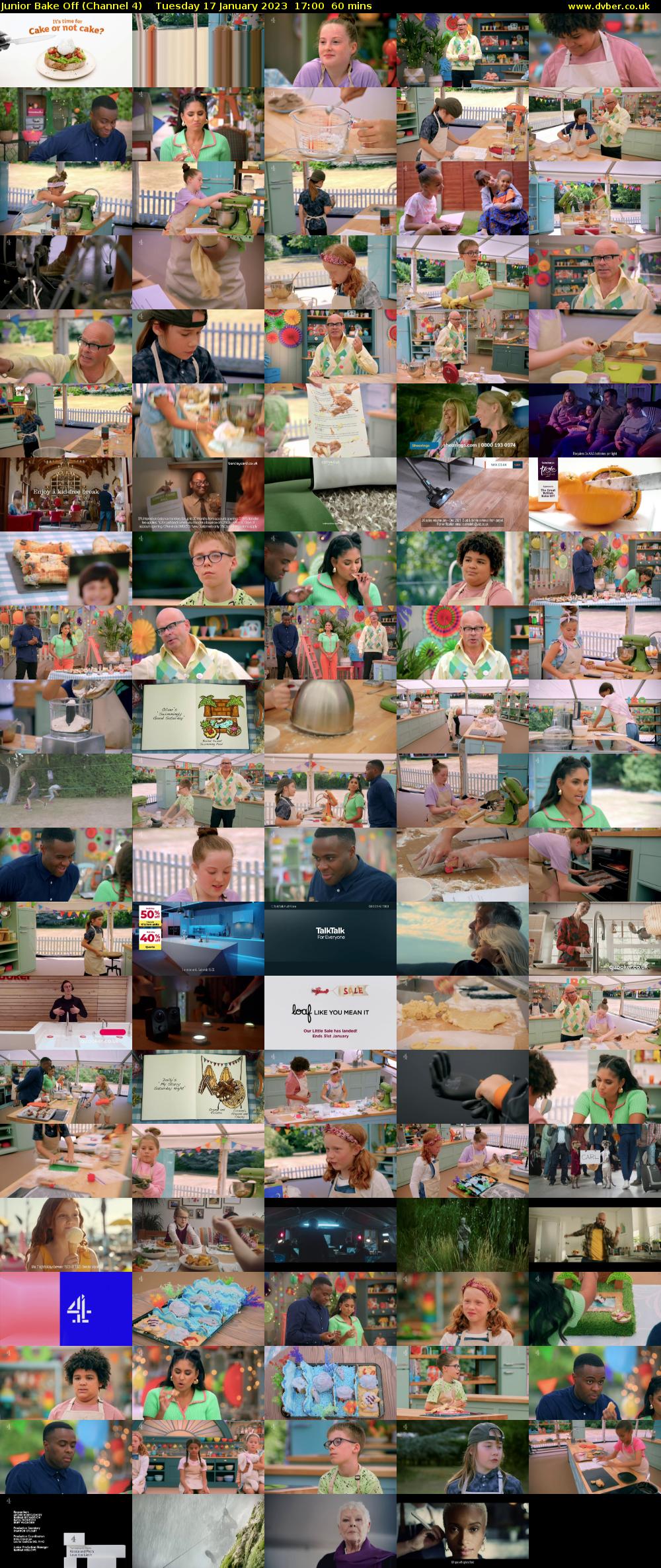 Junior Bake Off (Channel 4) Tuesday 17 January 2023 17:00 - 18:00