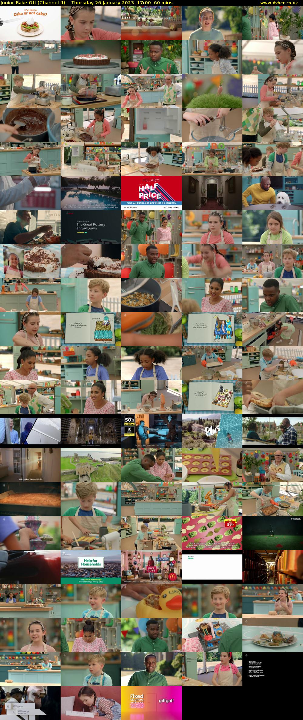Junior Bake Off (Channel 4) Thursday 26 January 2023 17:00 - 18:00