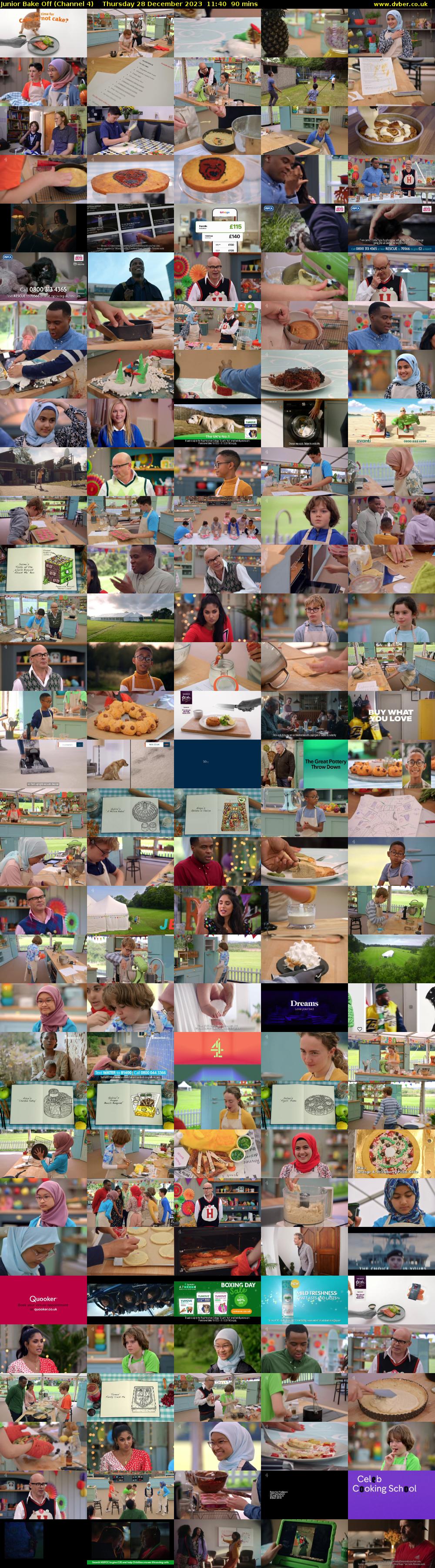 Junior Bake Off (Channel 4) Thursday 28 December 2023 11:40 - 13:10
