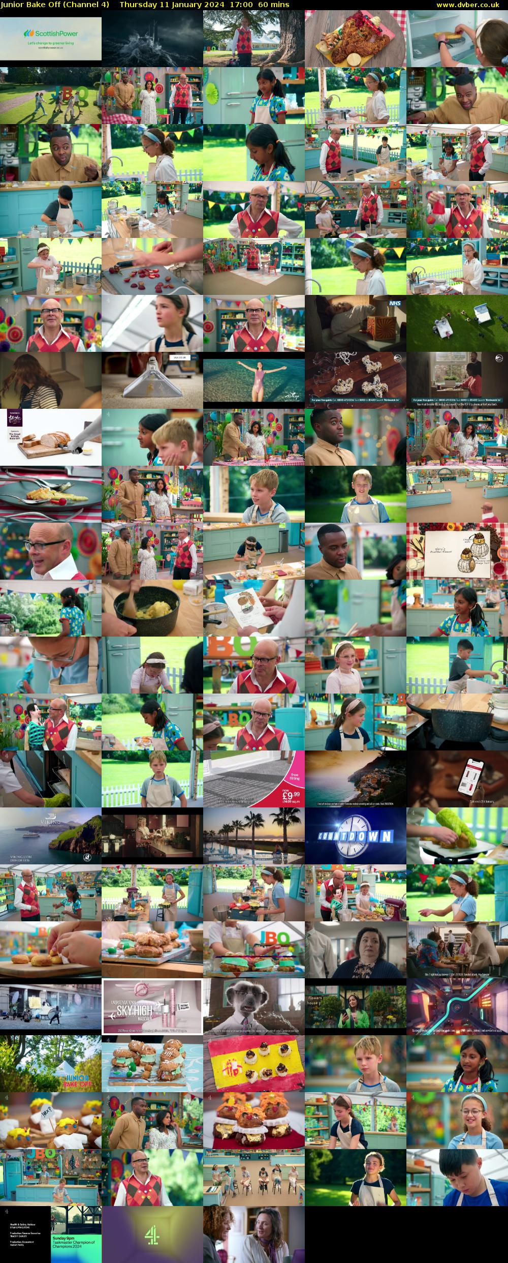 Junior Bake Off (Channel 4) Thursday 11 January 2024 17:00 - 18:00