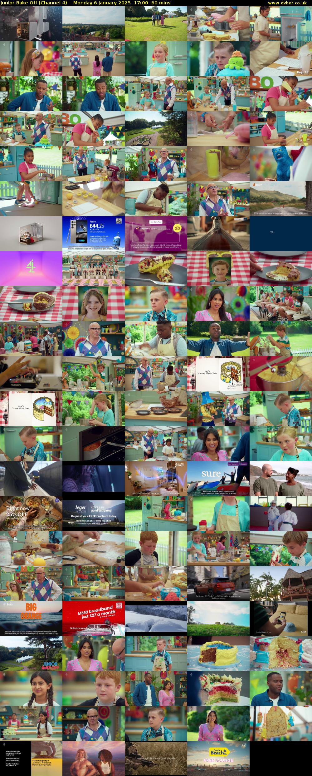 Junior Bake Off (Channel 4) Monday 6 January 2025 17:00 - 18:00