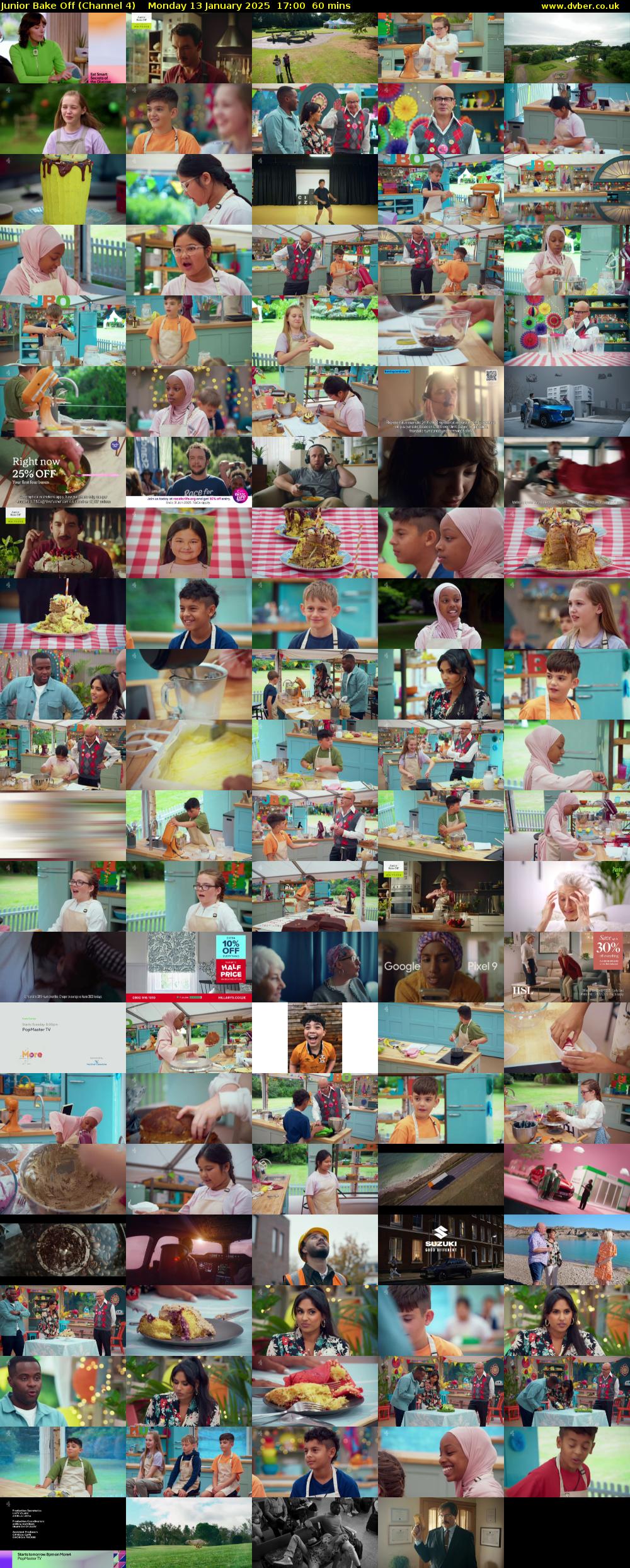 Junior Bake Off (Channel 4) Monday 13 January 2025 17:00 - 18:00