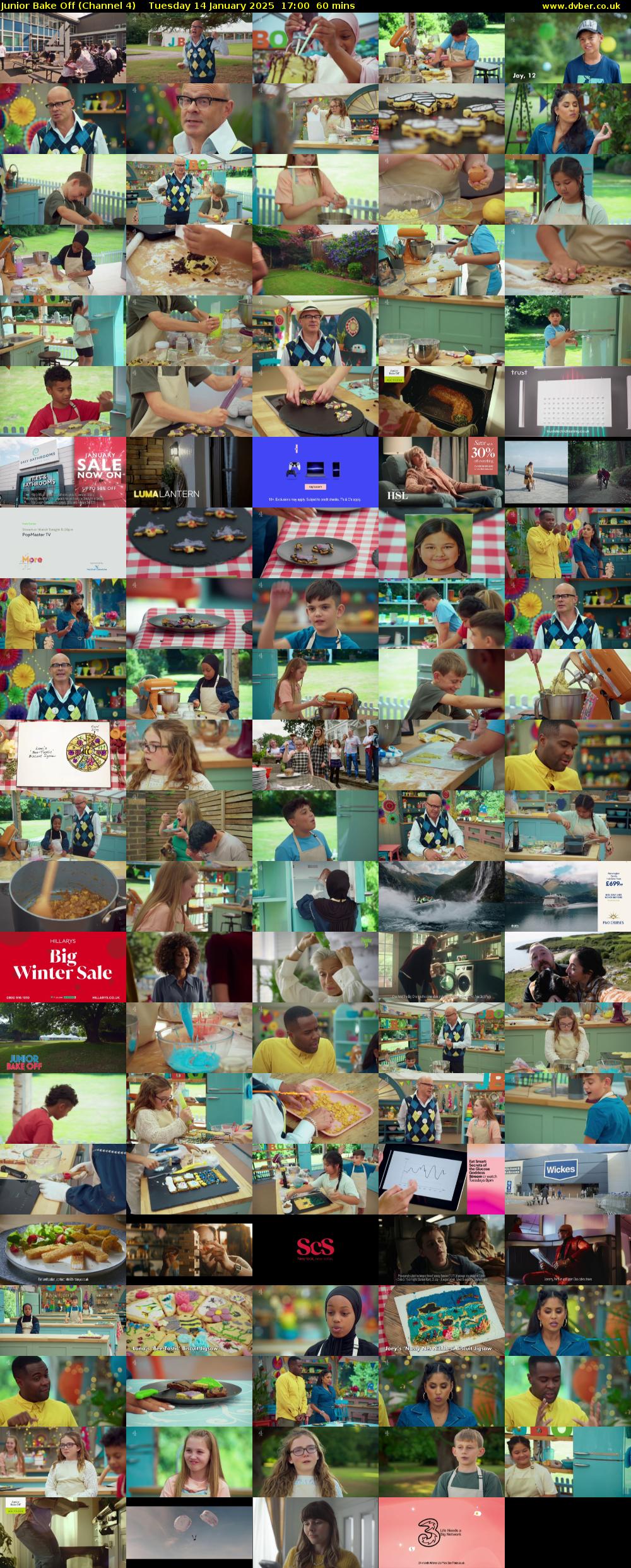 Junior Bake Off (Channel 4) Tuesday 14 January 2025 17:00 - 18:00
