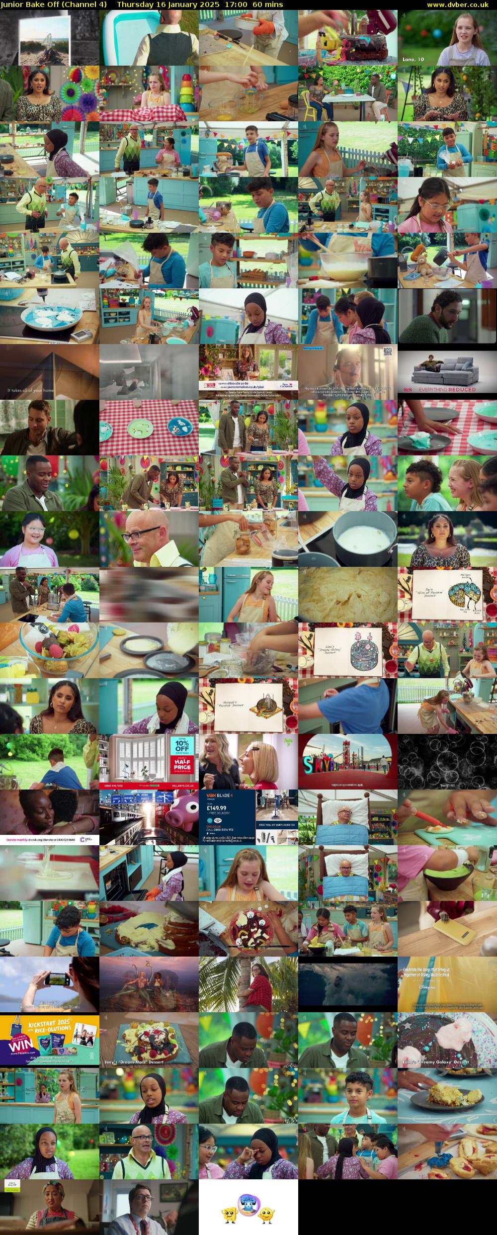 Junior Bake Off (Channel 4) Thursday 16 January 2025 17:00 - 18:00