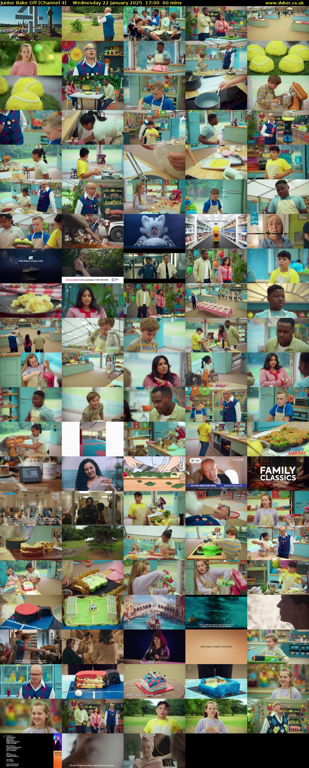 Junior Bake Off (Channel 4) Wednesday 22 January 2025 17:00 - 18:00