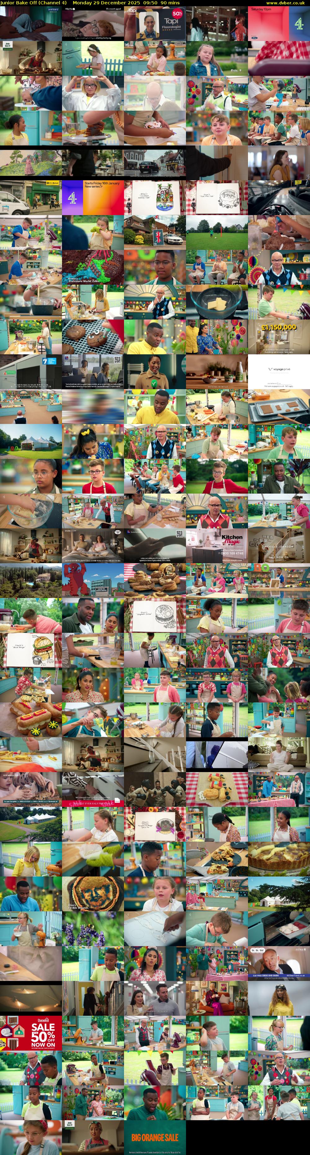 Junior Bake Off (Channel 4) Monday 29 December 2025 09:50 - 11:20
