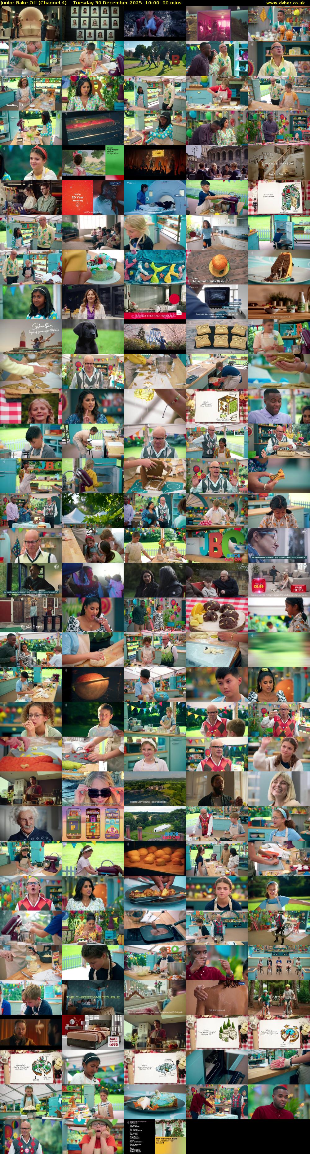 Junior Bake Off (Channel 4) Tuesday 30 December 2025 10:00 - 11:30