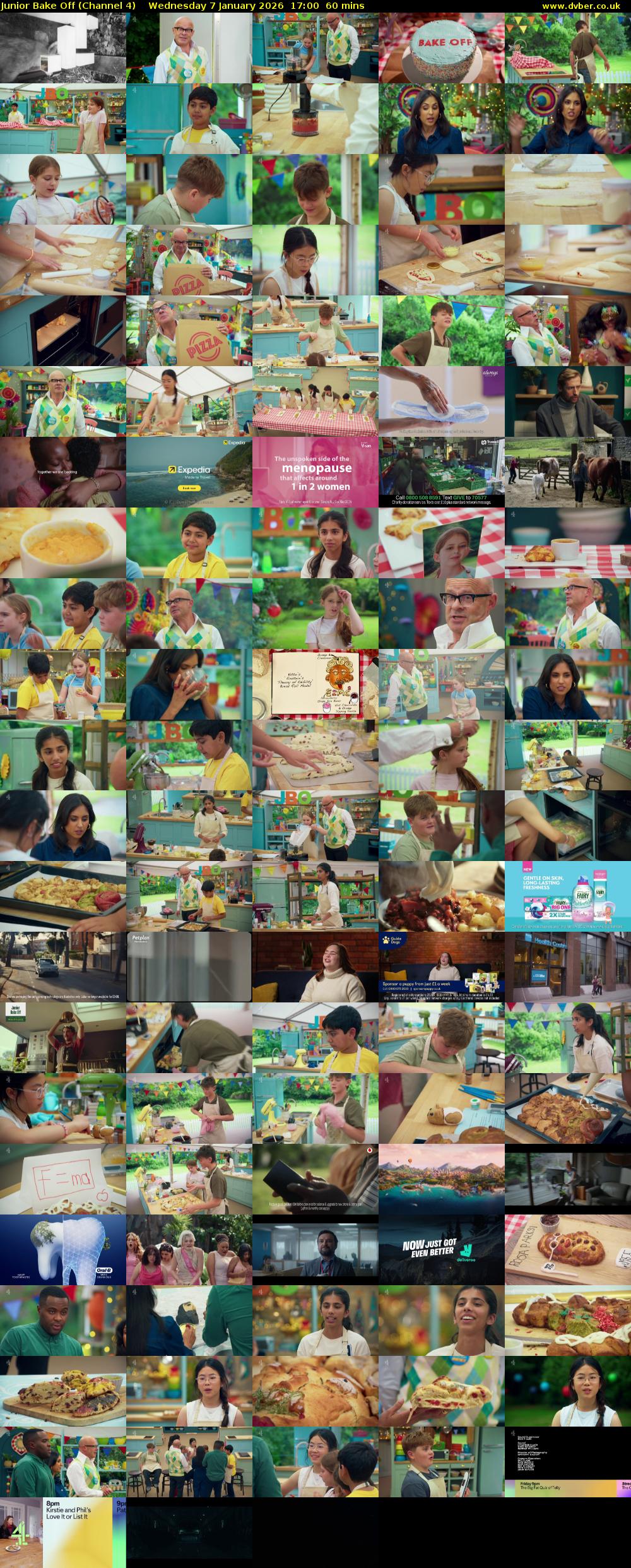 Junior Bake Off (Channel 4) Wednesday 7 January 2026 17:00 - 18:00