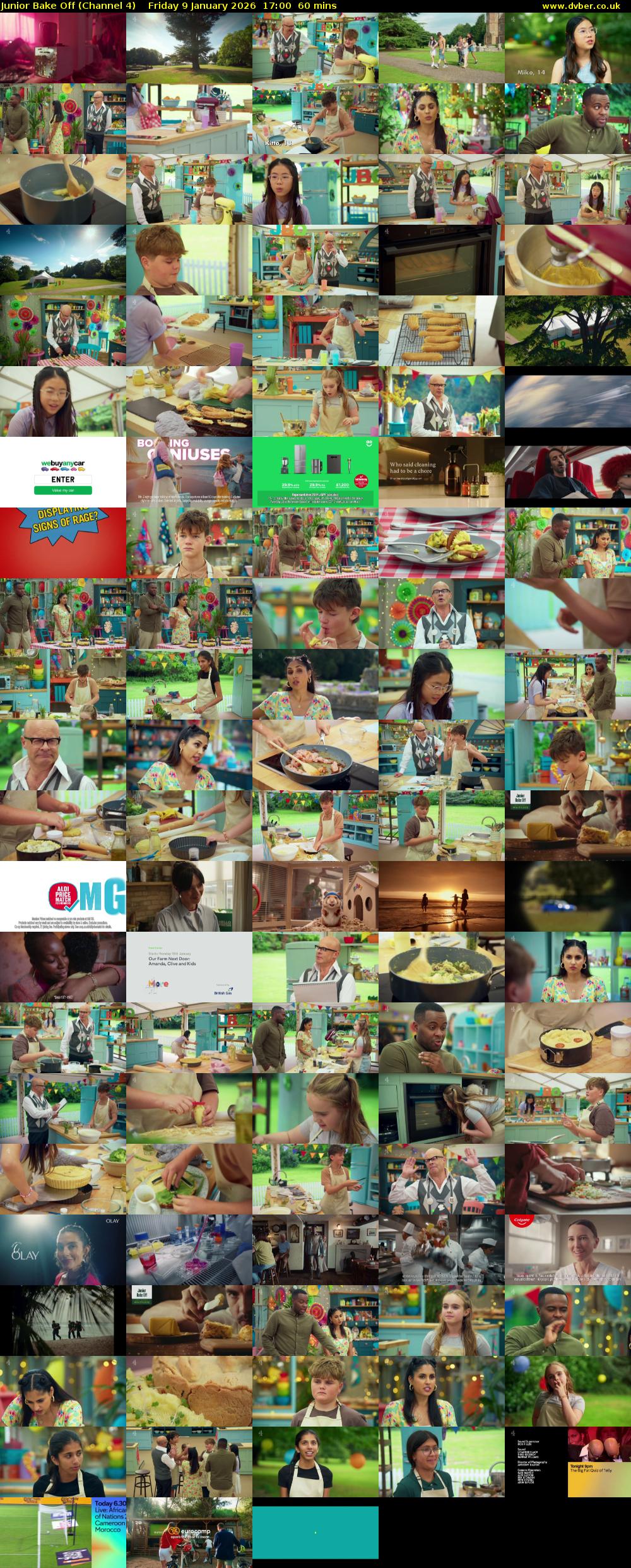 Junior Bake Off (Channel 4) Friday 9 January 2026 17:00 - 18:00