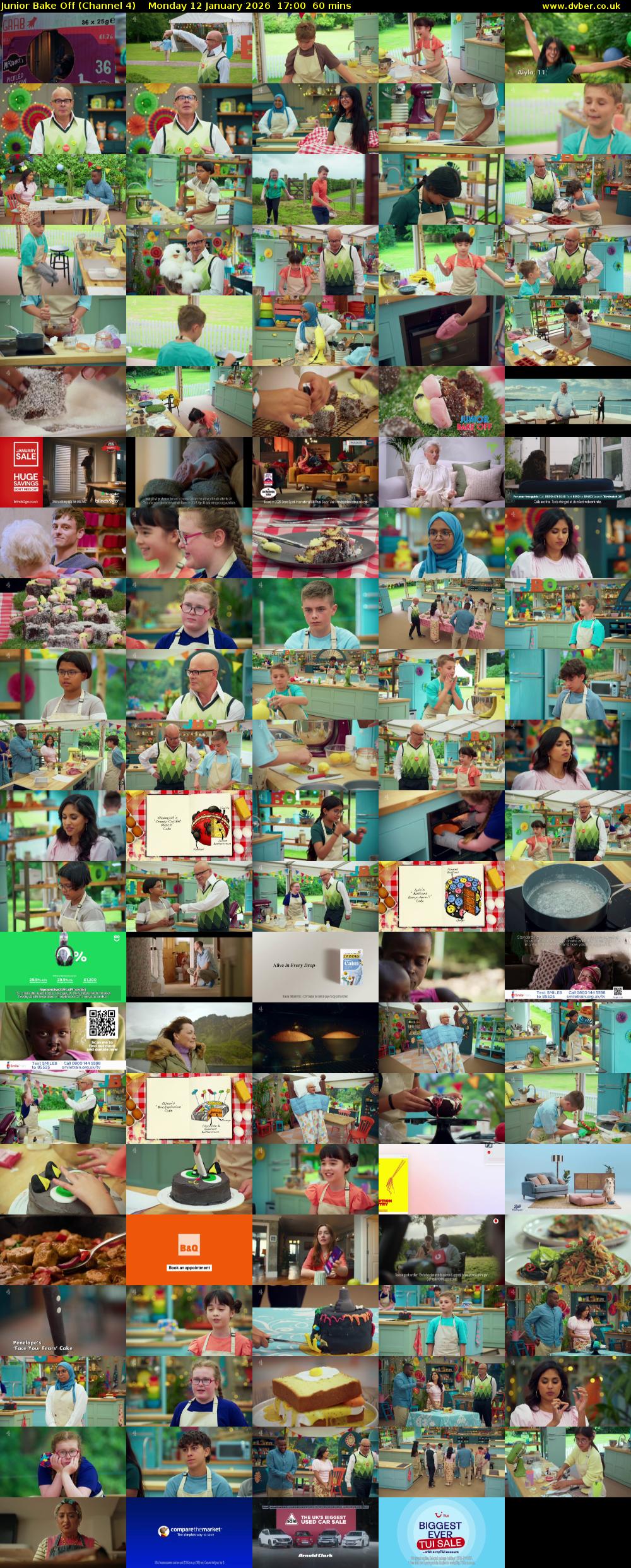Junior Bake Off (Channel 4) Monday 12 January 2026 17:00 - 18:00
