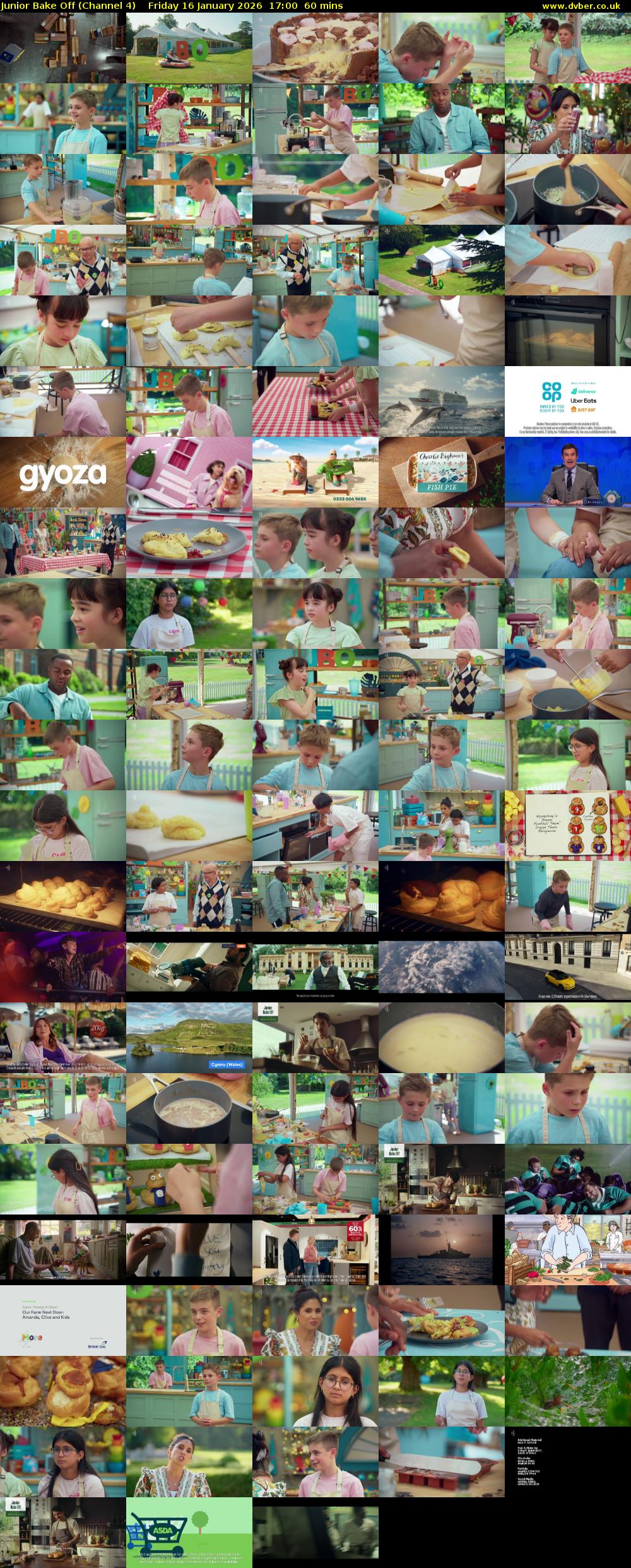 Junior Bake Off (Channel 4) Friday 16 January 2026 17:00 - 18:00