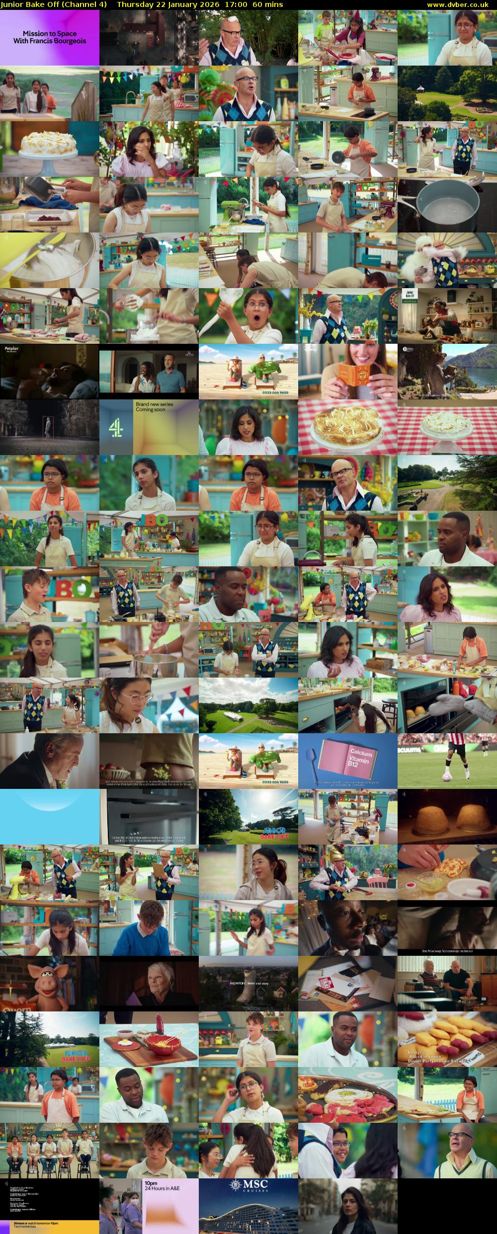 Junior Bake Off (Channel 4) Thursday 22 January 2026 17:00 - 18:00