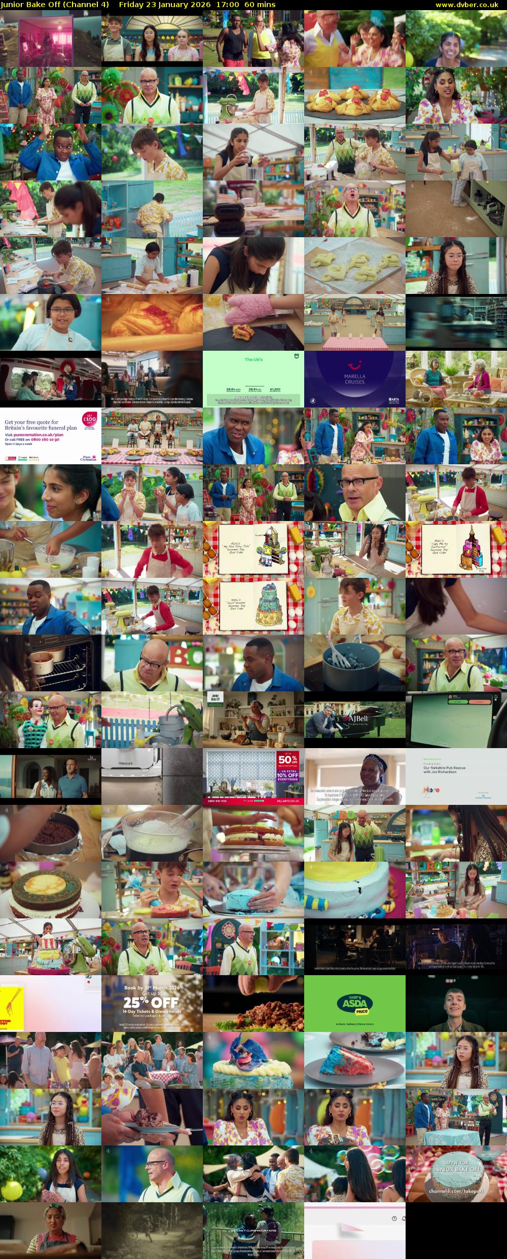 Junior Bake Off (Channel 4) Friday 23 January 2026 17:00 - 18:00