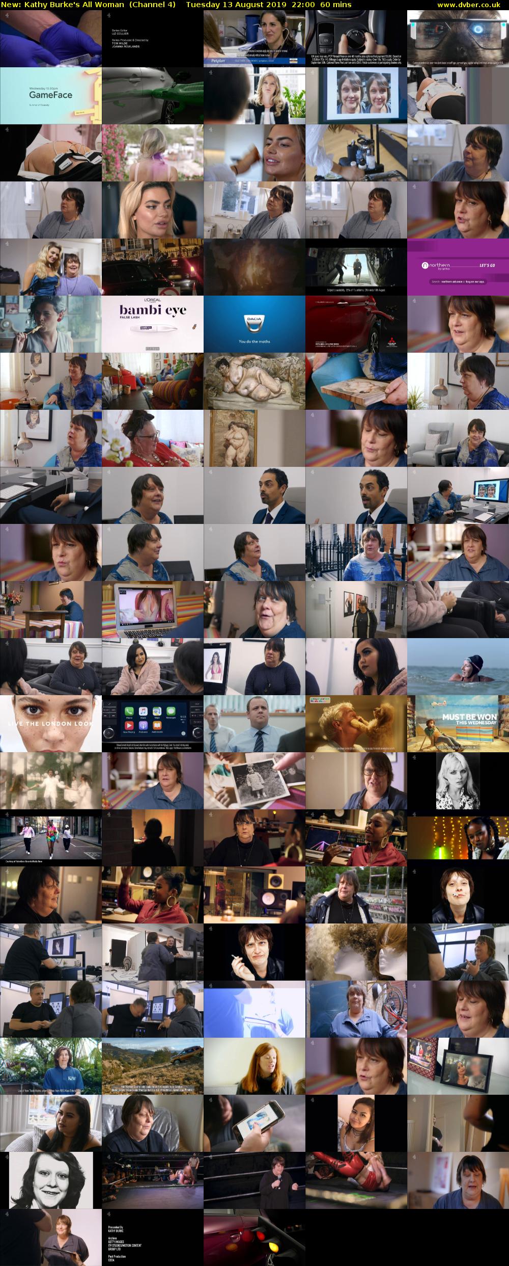 Kathy Burke's All Woman (Channel 4) Tuesday 13 August 2019 22:00 - 23:00