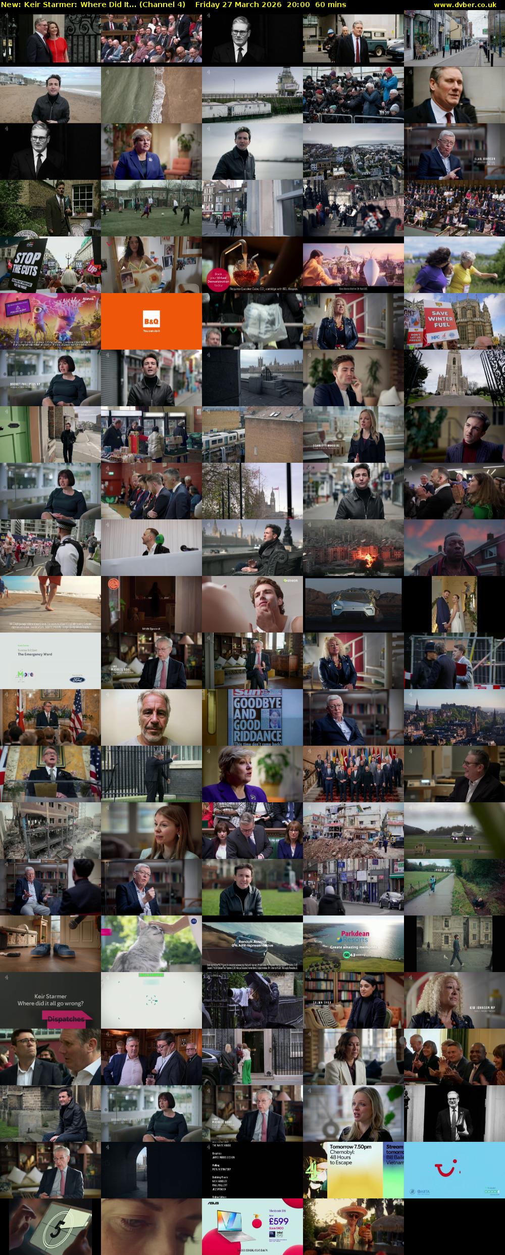 Keir Starmer: Where Did It... (Channel 4) Friday 27 March 2026 20:00 - 21:00