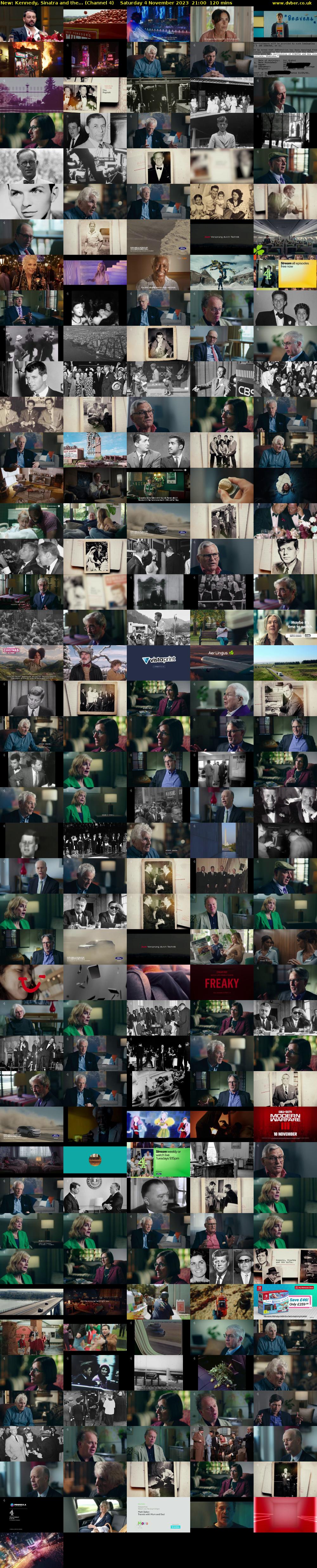Kennedy, Sinatra and the... (Channel 4) Saturday 4 November 2023 21:00 - 23:00