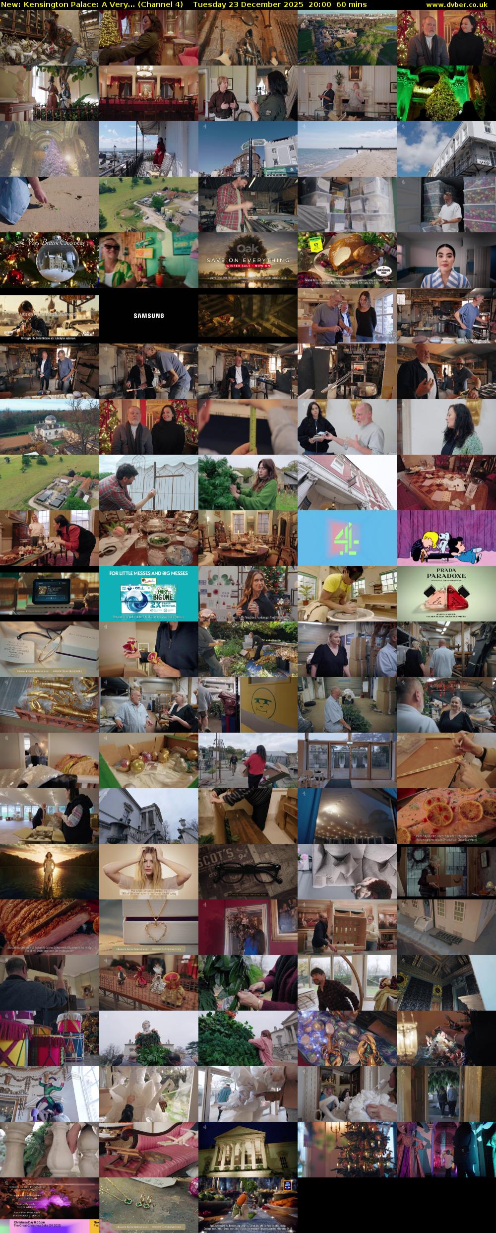 Kensington Palace: A Very... (Channel 4) Tuesday 23 December 2025 20:00 - 21:00