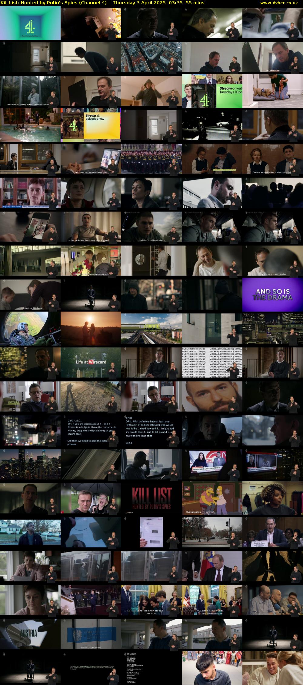 Kill List: Hunted by Putin's Spies (Channel 4) Thursday 3 April 2025 03:35 - 04:30