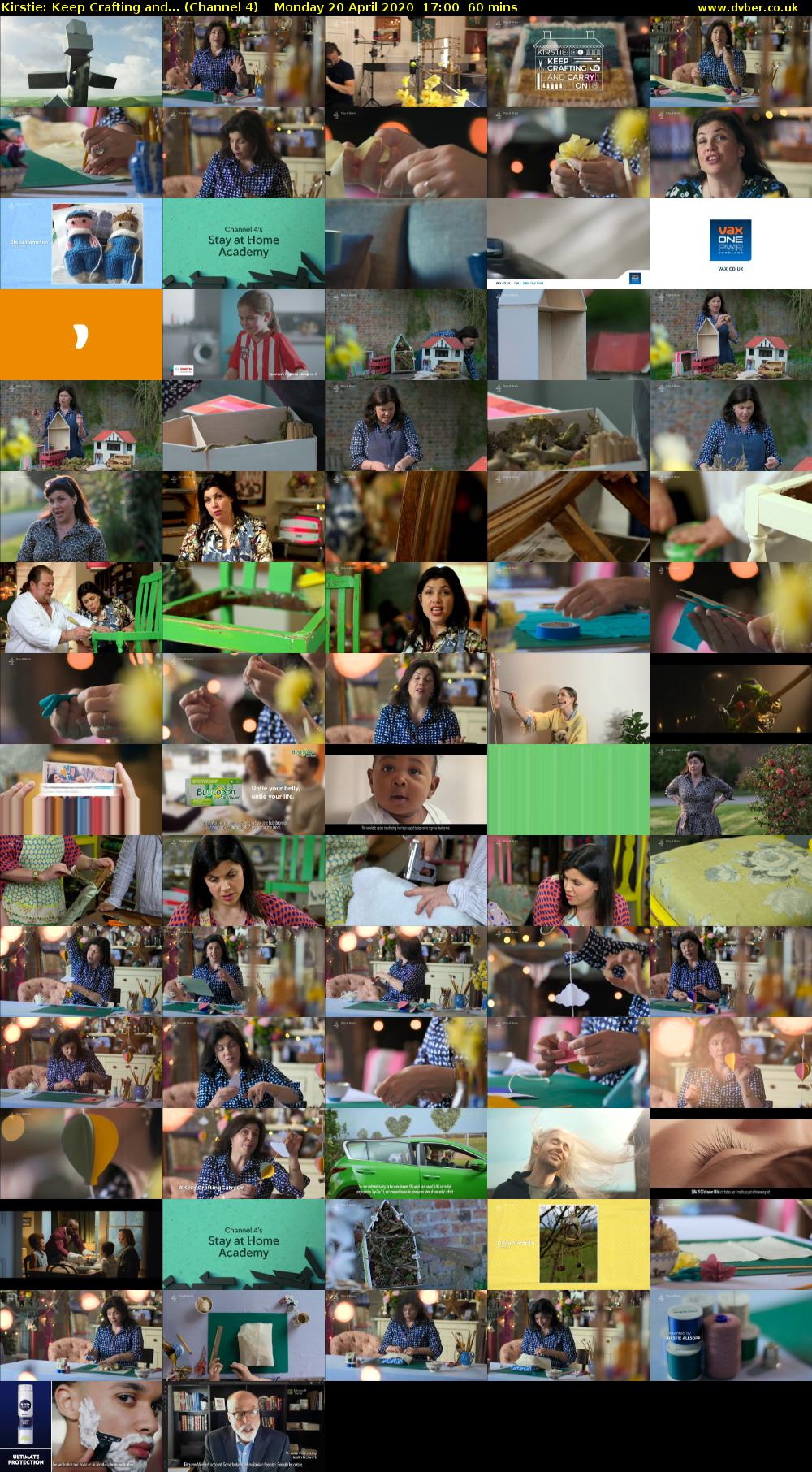 Kirstie: Keep Crafting and... (Channel 4) Monday 20 April 2020 17:00 - 18:00