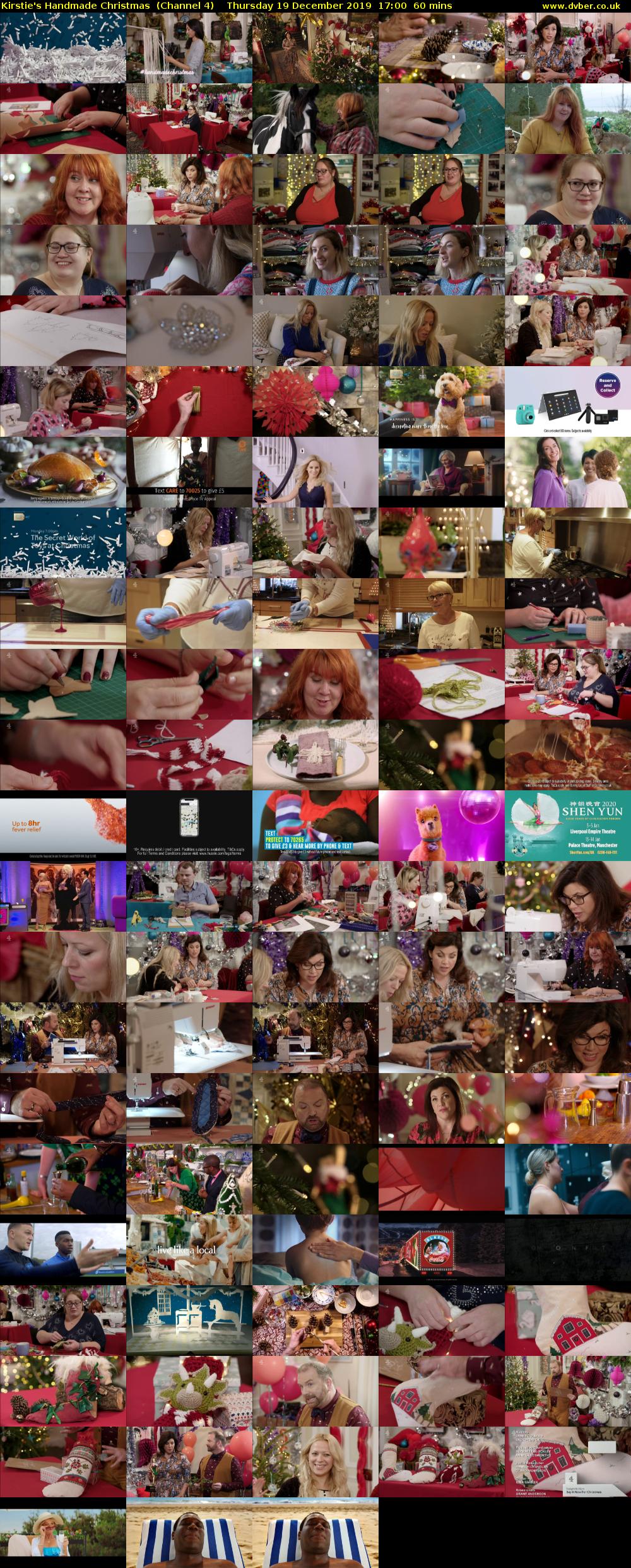 Kirstie's Handmade Christmas  (Channel 4) Thursday 19 December 2019 17:00 - 18:00