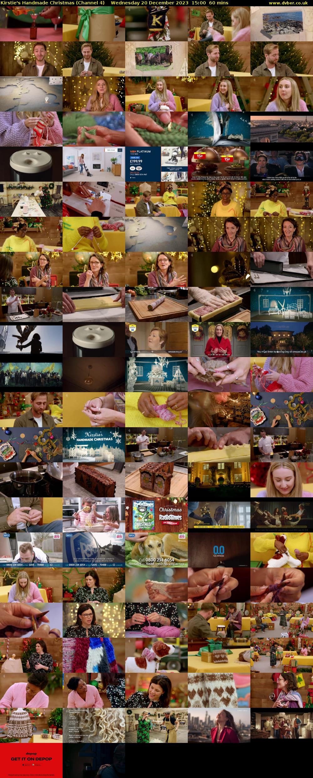 Kirstie's Handmade Christmas (Channel 4) Wednesday 20 December 2023 15:00 - 16:00