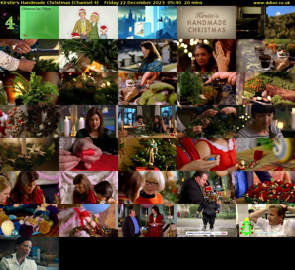 Kirstie's Handmade Christmas (Channel 4) Friday 22 December 2023 05:40 - 06:00
