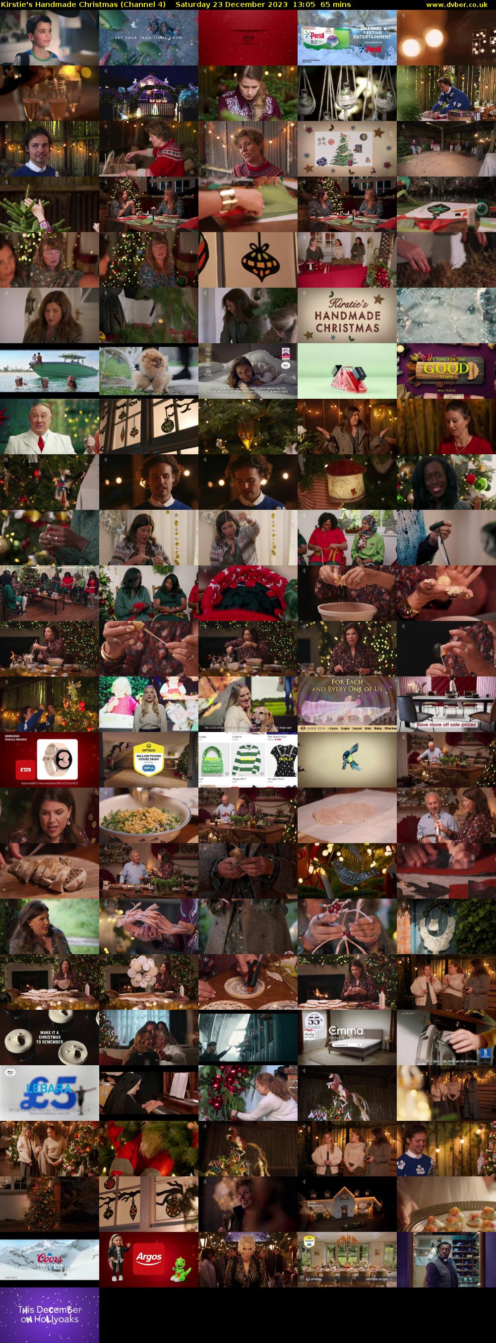 Kirstie's Handmade Christmas (Channel 4) Saturday 23 December 2023 13:05 - 14:10