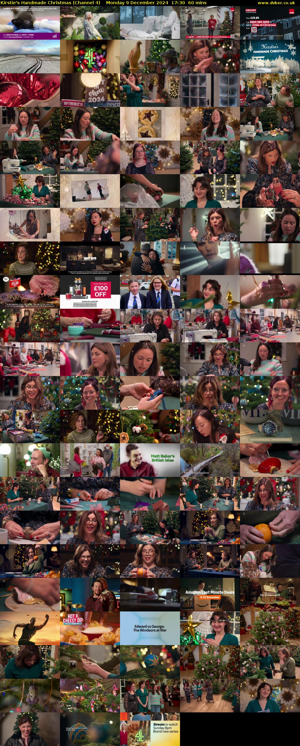 Kirstie's Handmade Christmas (Channel 4) Monday 9 December 2024 17:30 - 18:30