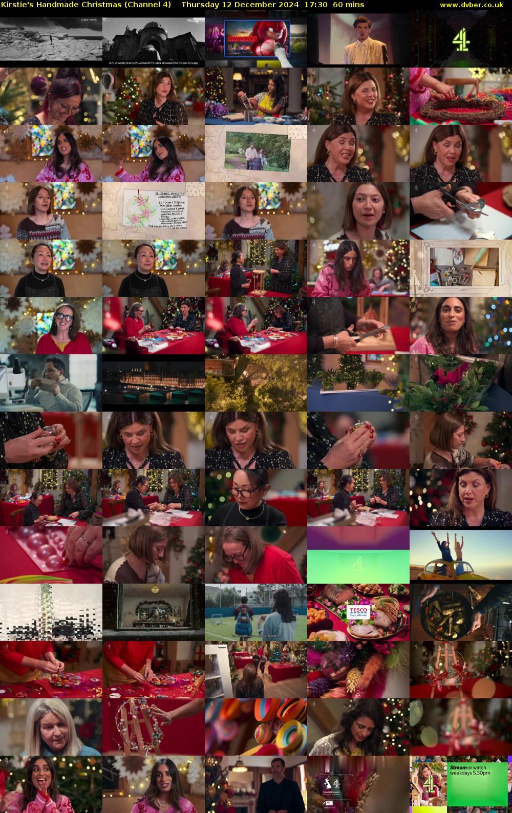Kirstie's Handmade Christmas (Channel 4) Thursday 12 December 2024 17:30 - 18:30