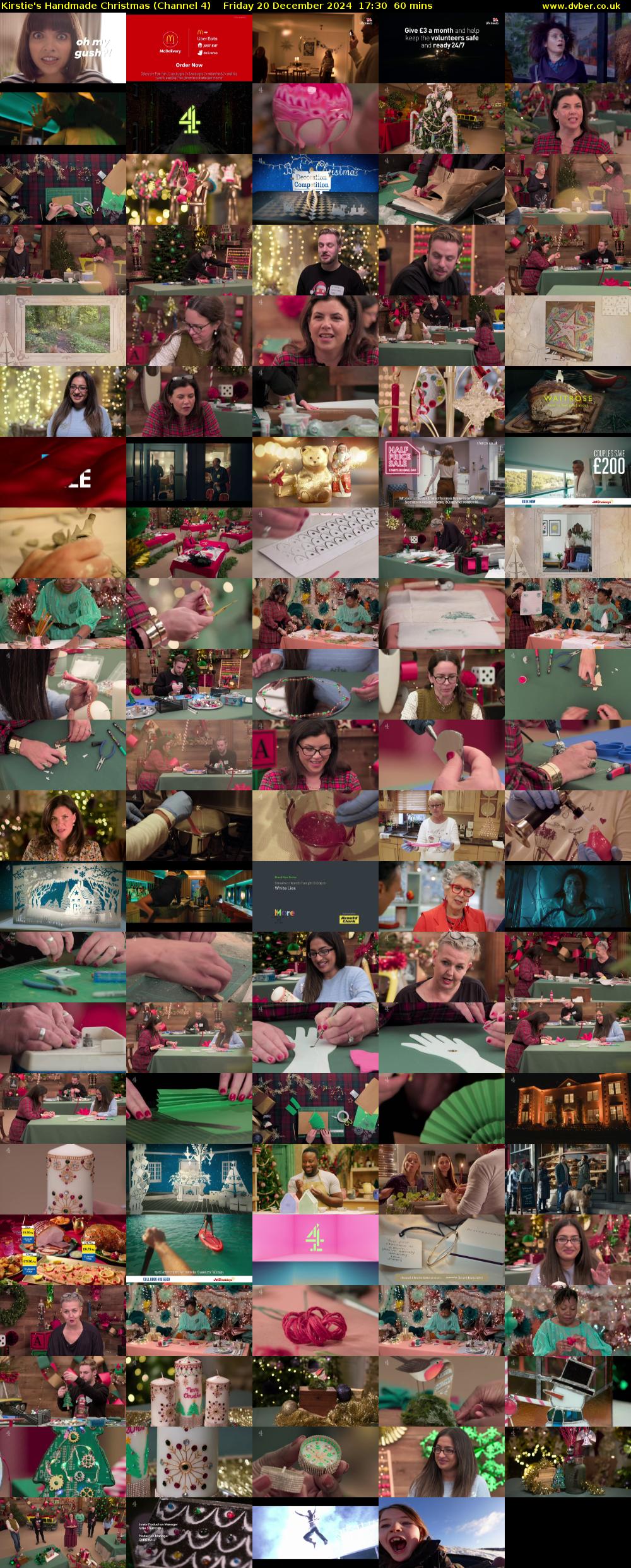 Kirstie's Handmade Christmas (Channel 4) Friday 20 December 2024 17:30 - 18:30