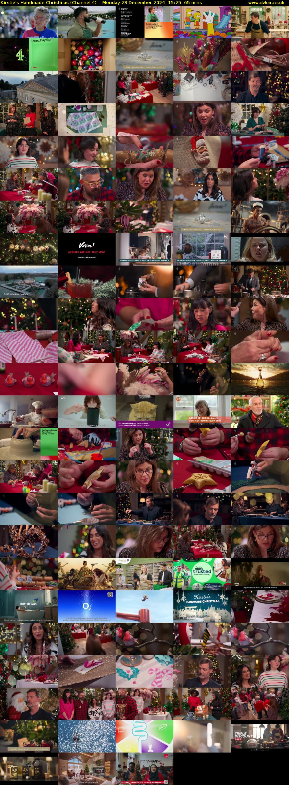 Kirstie's Handmade Christmas (Channel 4) Monday 23 December 2024 15:25 - 16:30
