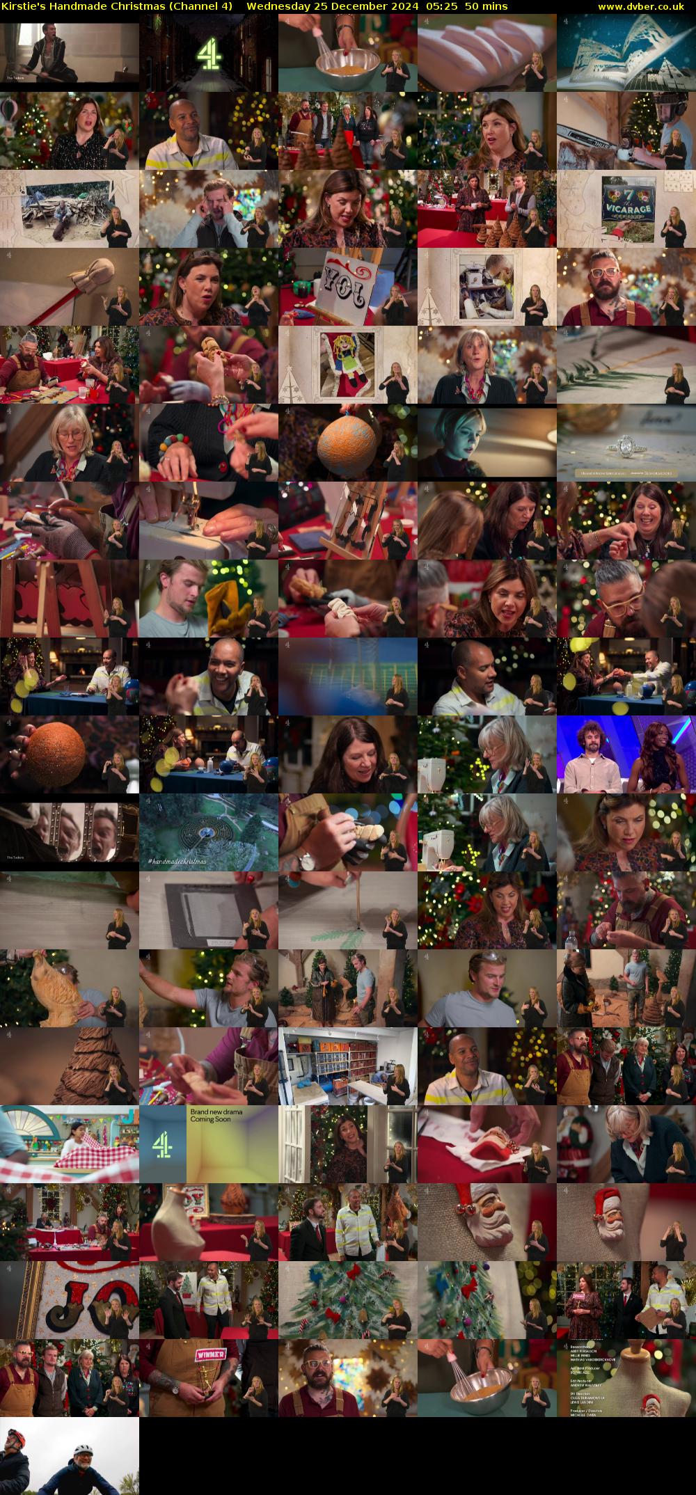 Kirstie's Handmade Christmas (Channel 4) Wednesday 25 December 2024 05:25 - 06:15