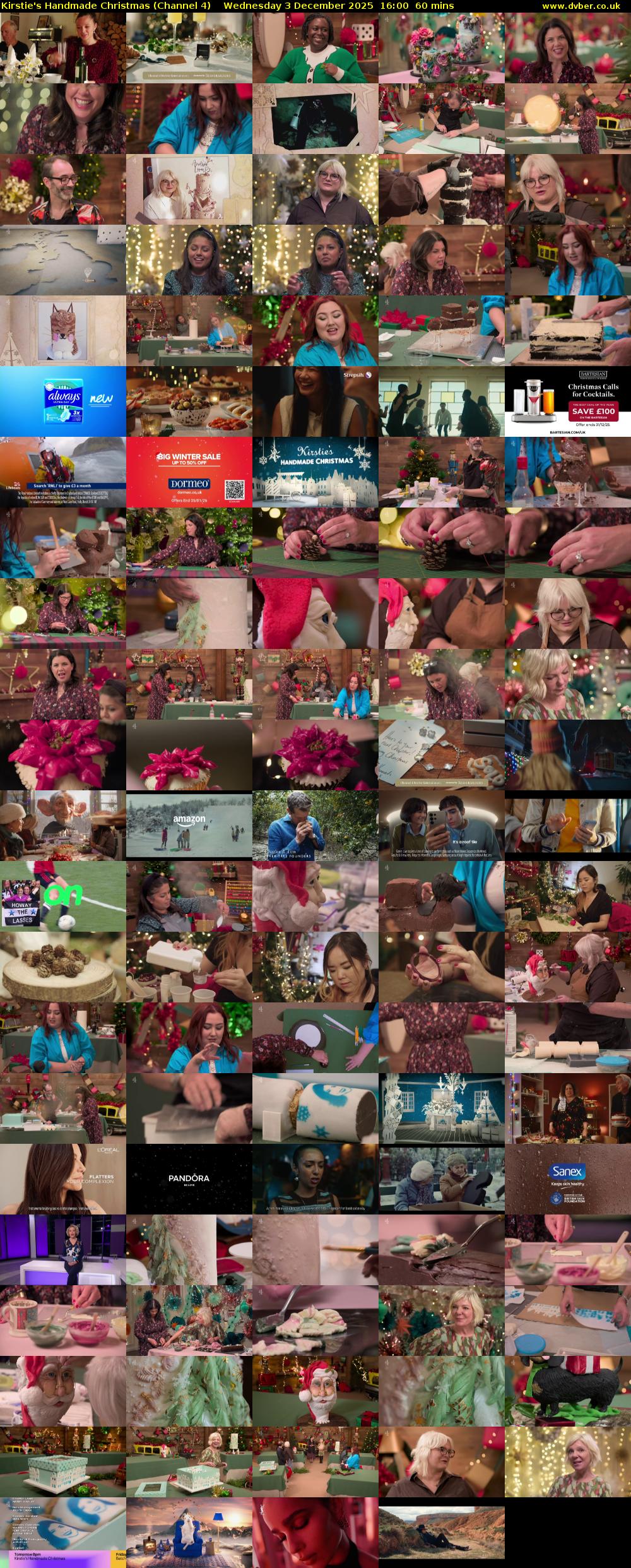 Kirstie's Handmade Christmas (Channel 4) Wednesday 3 December 2025 16:00 - 17:00