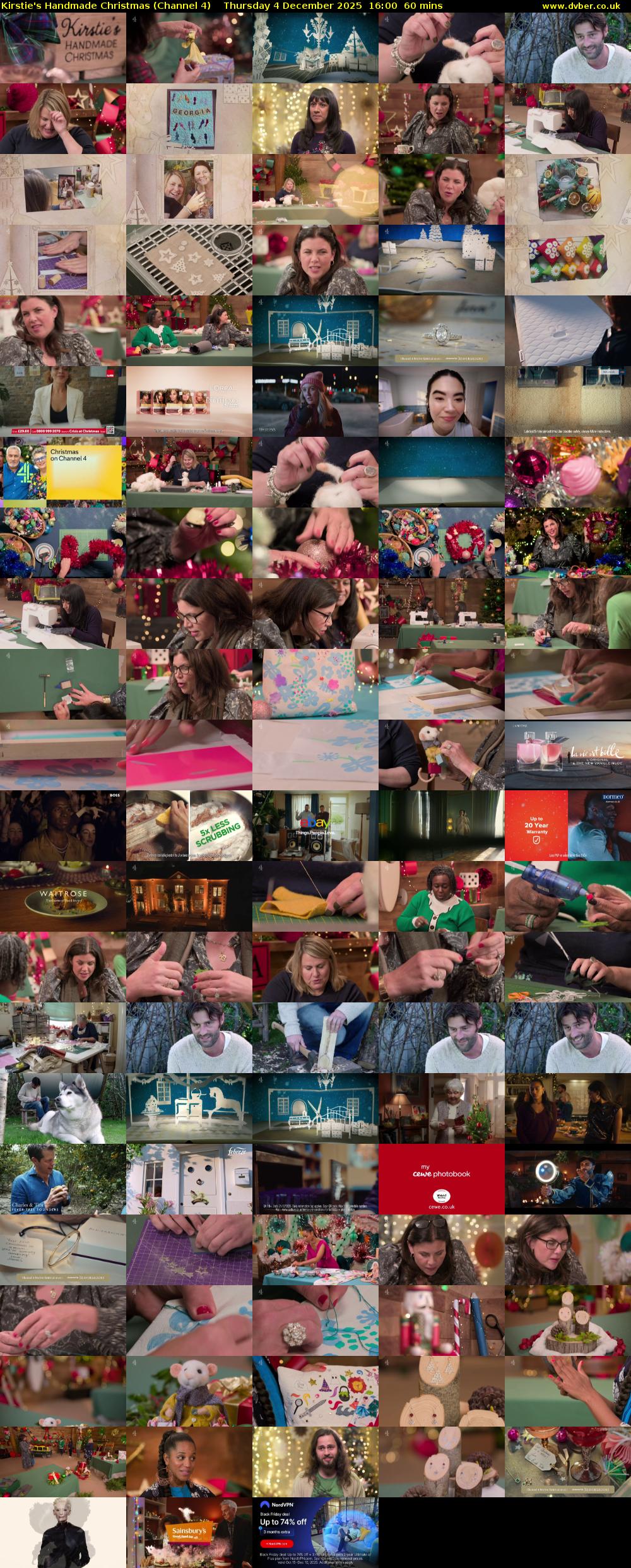 Kirstie's Handmade Christmas (Channel 4) Thursday 4 December 2025 16:00 - 17:00