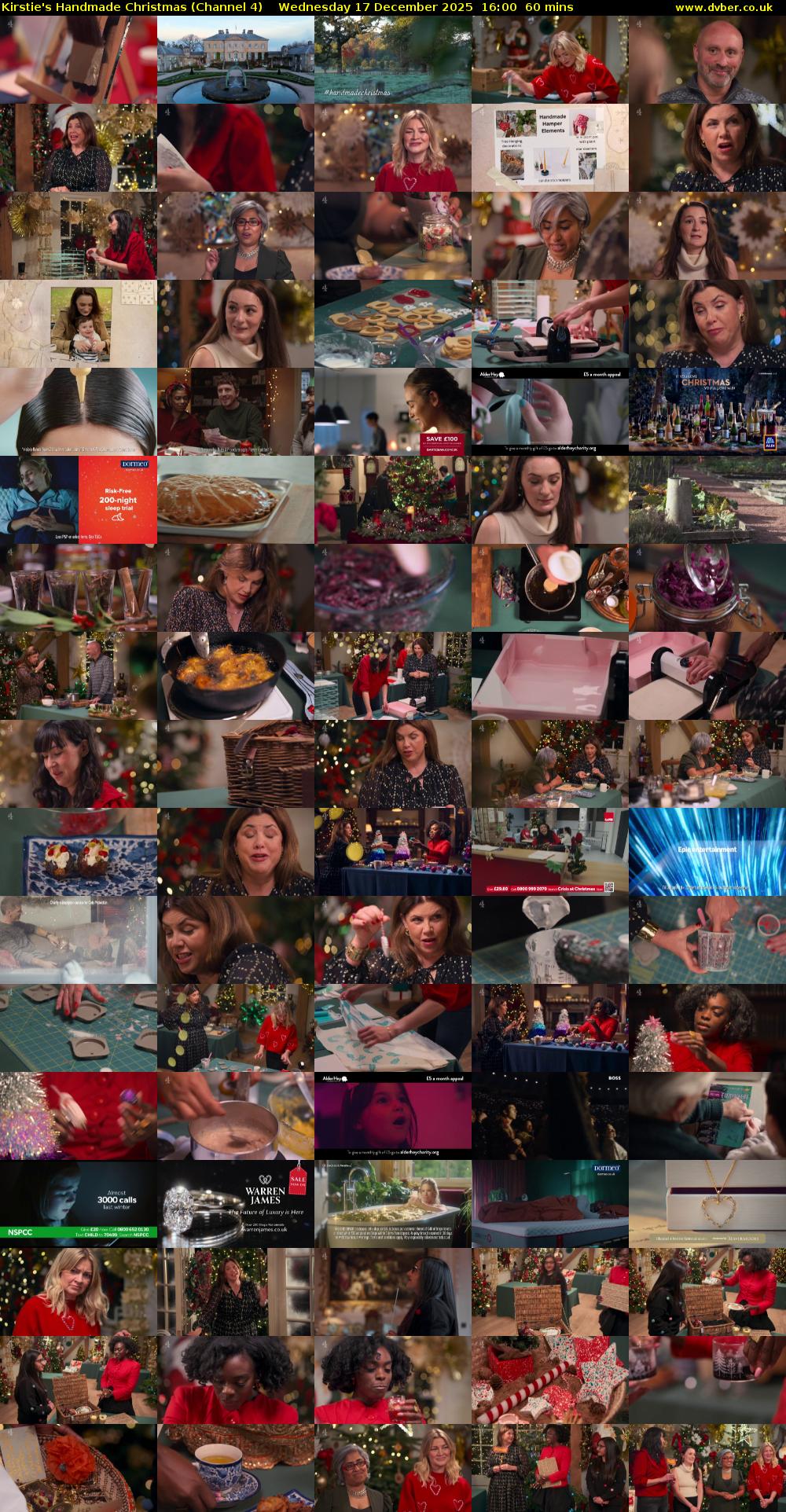 Kirstie's Handmade Christmas (Channel 4) Wednesday 17 December 2025 16:00 - 17:00