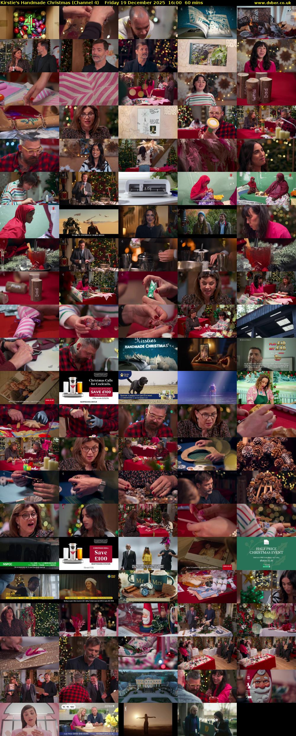 Kirstie's Handmade Christmas (Channel 4) Friday 19 December 2025 16:00 - 17:00