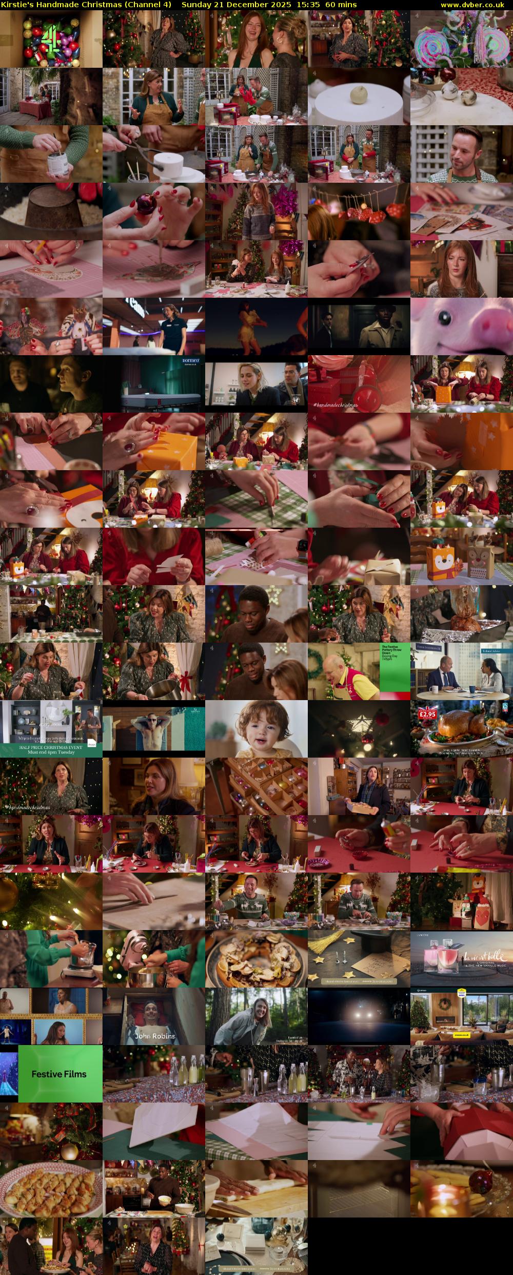 Kirstie's Handmade Christmas (Channel 4) Sunday 21 December 2025 15:35 - 16:35