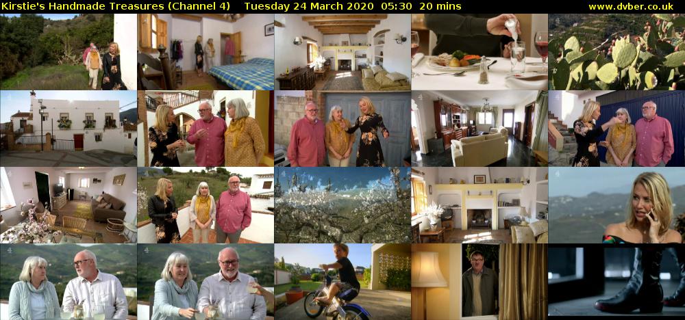 Kirstie's Handmade Treasures (Channel 4) Tuesday 24 March 2020 05:30 - 05:50