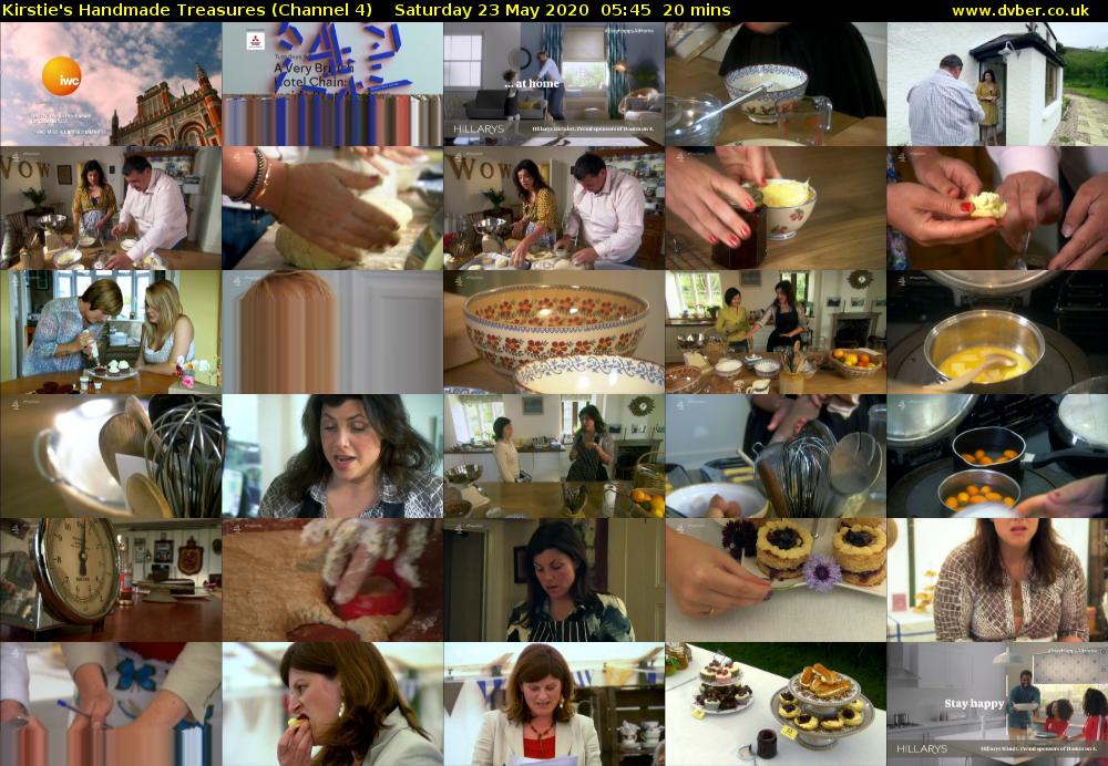 Kirstie's Handmade Treasures (Channel 4) Saturday 23 May 2020 05:45 - 06:05