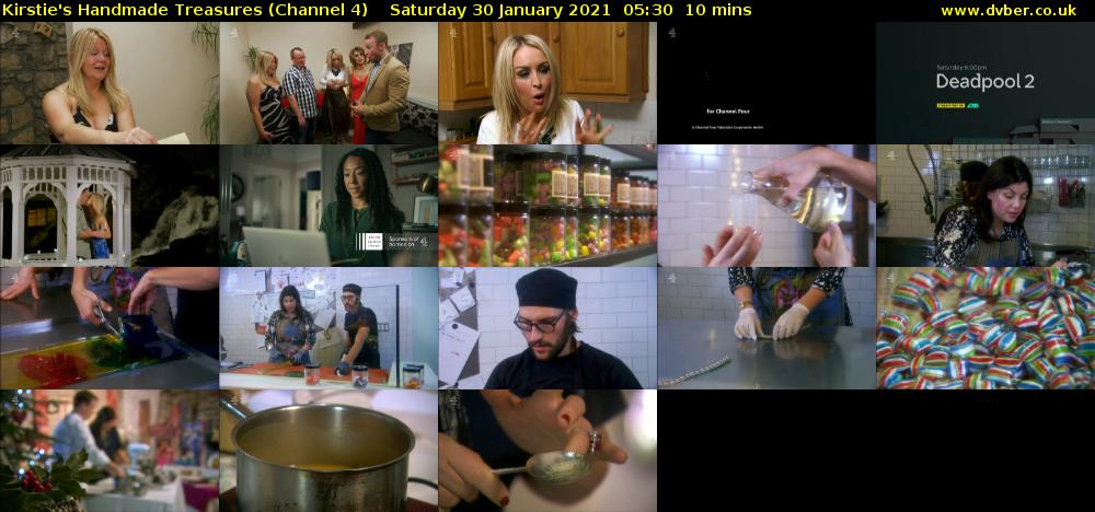 Kirstie's Handmade Treasures (Channel 4) Saturday 30 January 2021 05:30 - 05:40