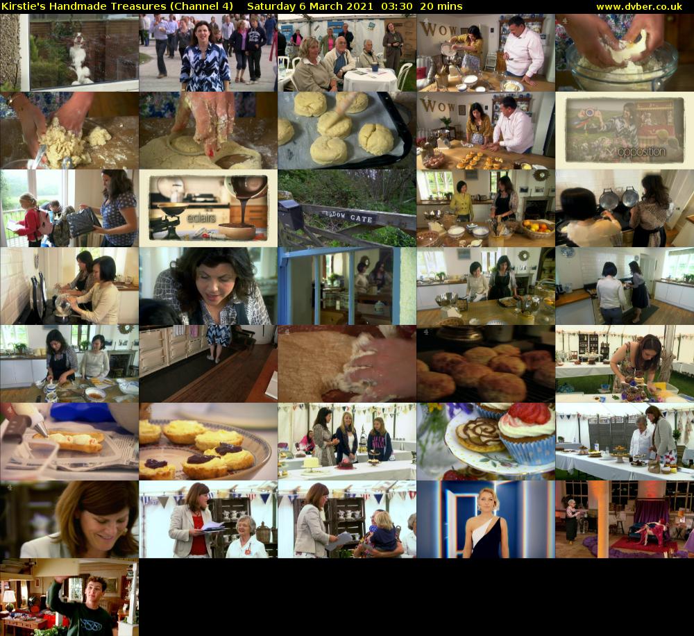 Kirstie's Handmade Treasures (Channel 4) Saturday 6 March 2021 03:30 - 03:50