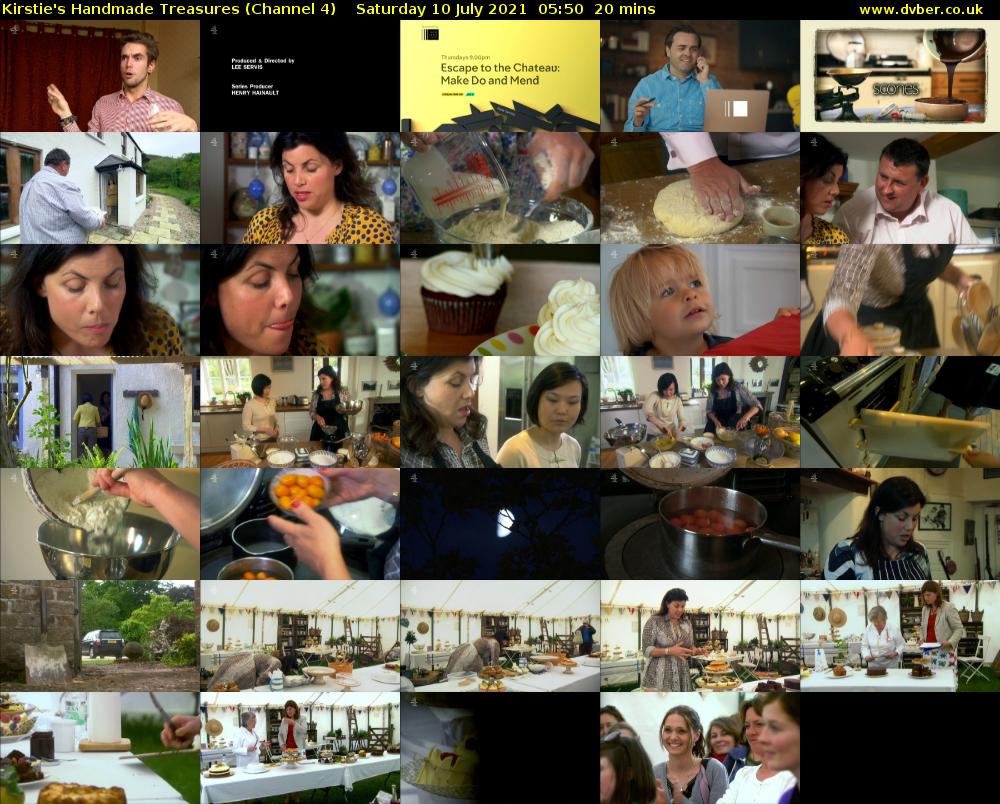 Kirstie's Handmade Treasures (Channel 4) Saturday 10 July 2021 05:50 - 06:10