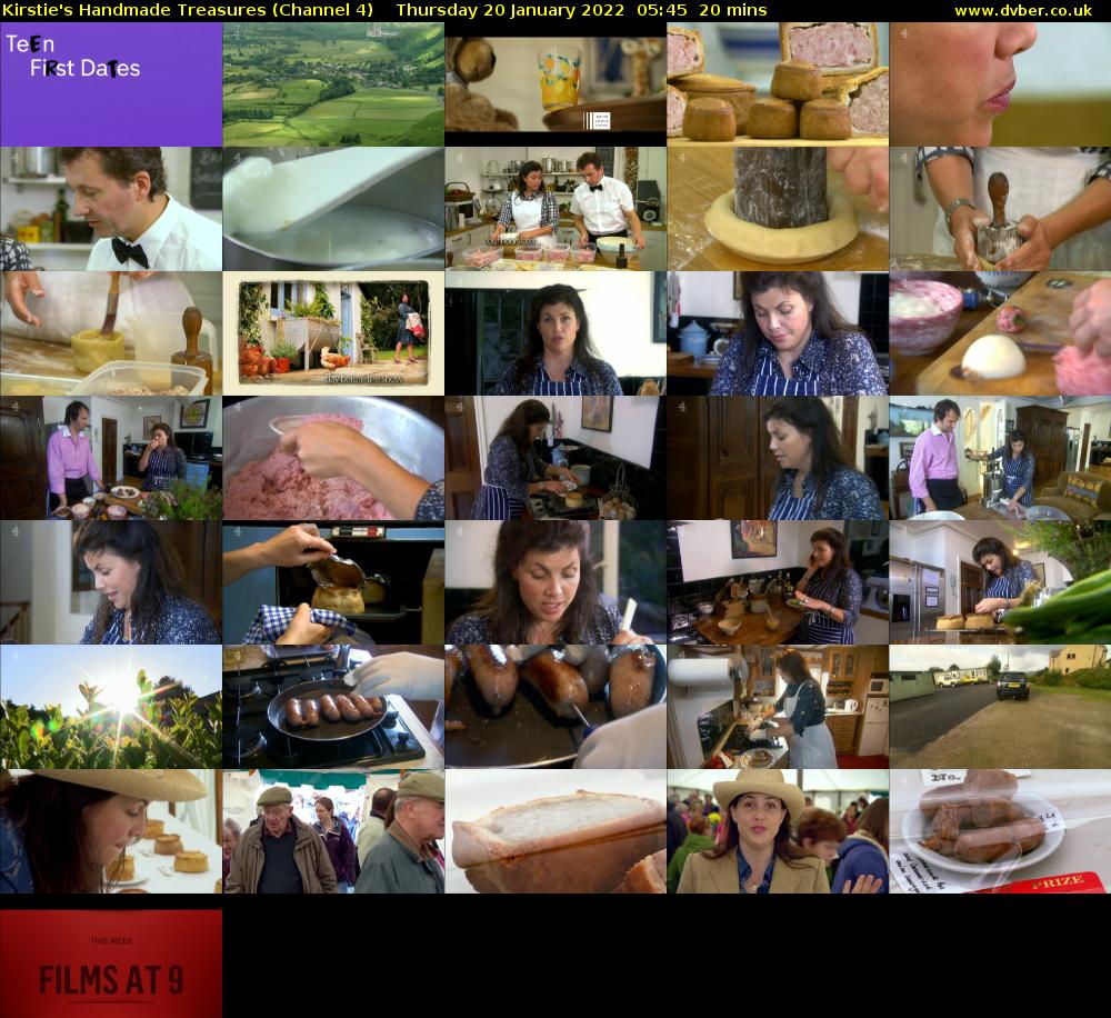 Kirstie's Handmade Treasures (Channel 4) Thursday 20 January 2022 05:45 - 06:05