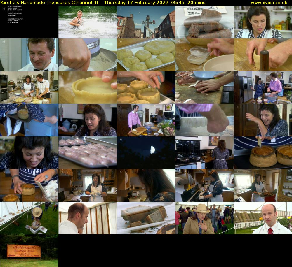 Kirstie's Handmade Treasures (Channel 4) Thursday 17 February 2022 05:45 - 06:05