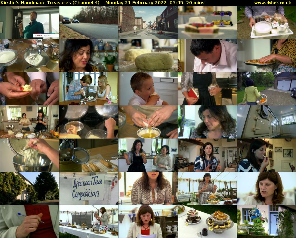 Kirstie's Handmade Treasures (Channel 4) Monday 21 February 2022 05:45 - 06:05