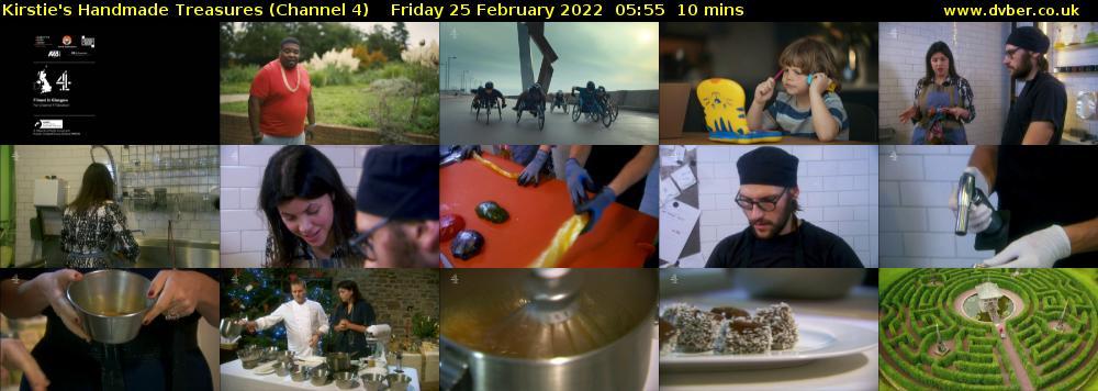 Kirstie's Handmade Treasures (Channel 4) Friday 25 February 2022 05:55 - 06:05
