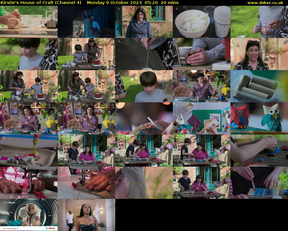 Kirstie's House of Craft (Channel 4) Monday 9 October 2023 05:20 - 05:40