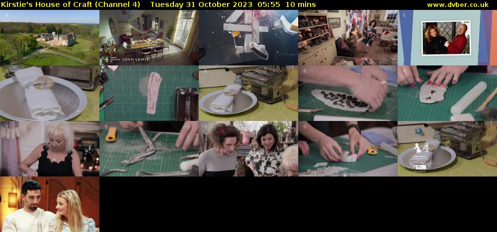 Kirstie's House of Craft (Channel 4) Tuesday 31 October 2023 05:55 - 06:05